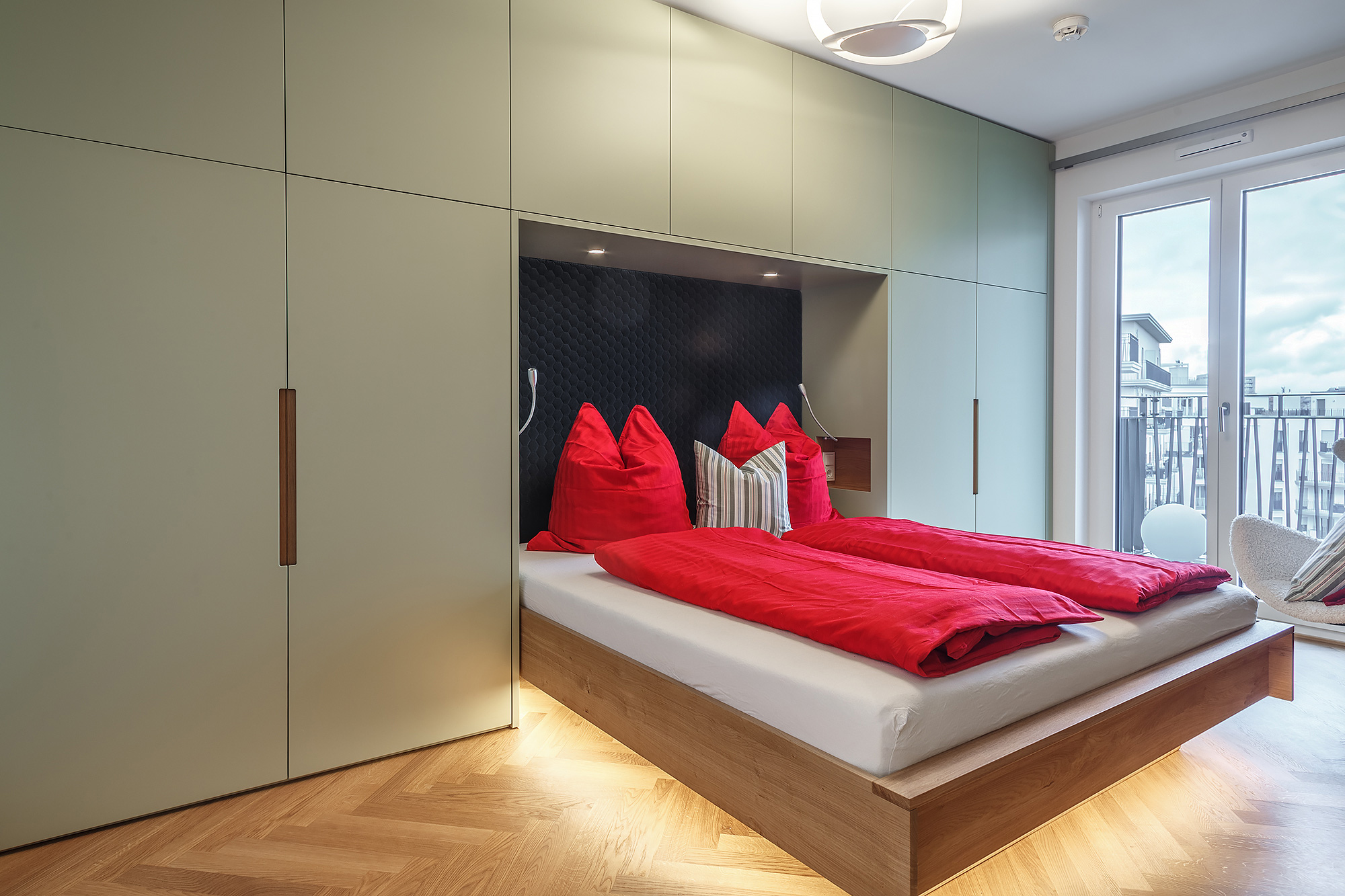 Projekt in der Regerstraße in München // Ansicht Schlafzimmer