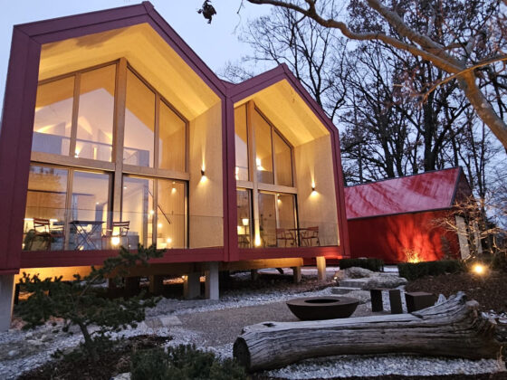 Projekt am Seeberg in Schondorf am Ammersee // Ansicht Ensemble bei Nacht