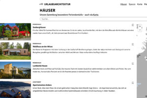 Seeberghäuser sind bei Urlaubsarchitektur aufgenommen worden